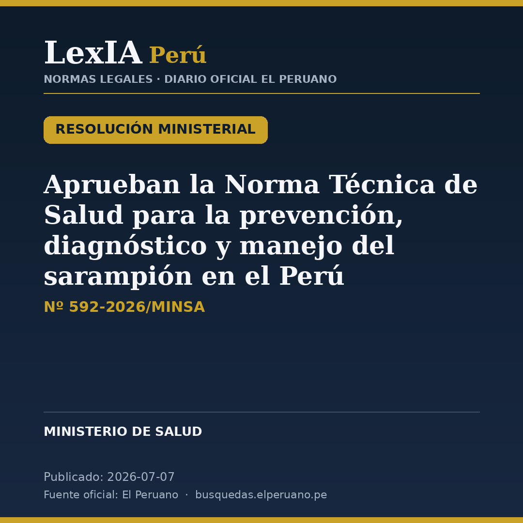 MINSA aprueba norma técnica sobre sarampión en el Perú