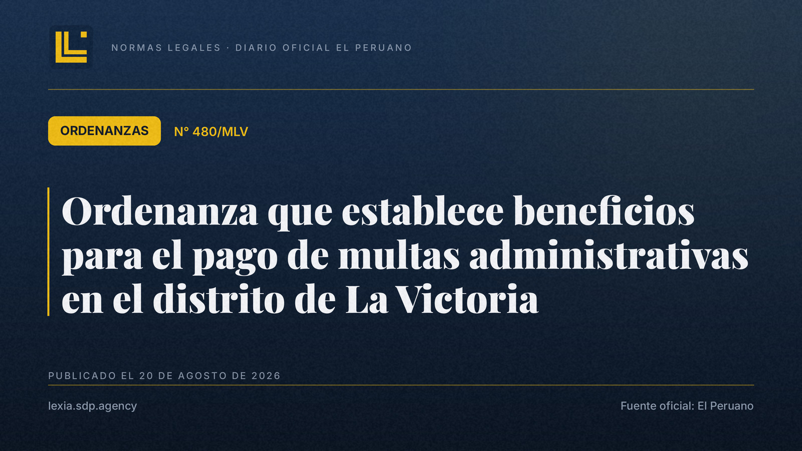 La Victoria: beneficios para pago de multas administrativas