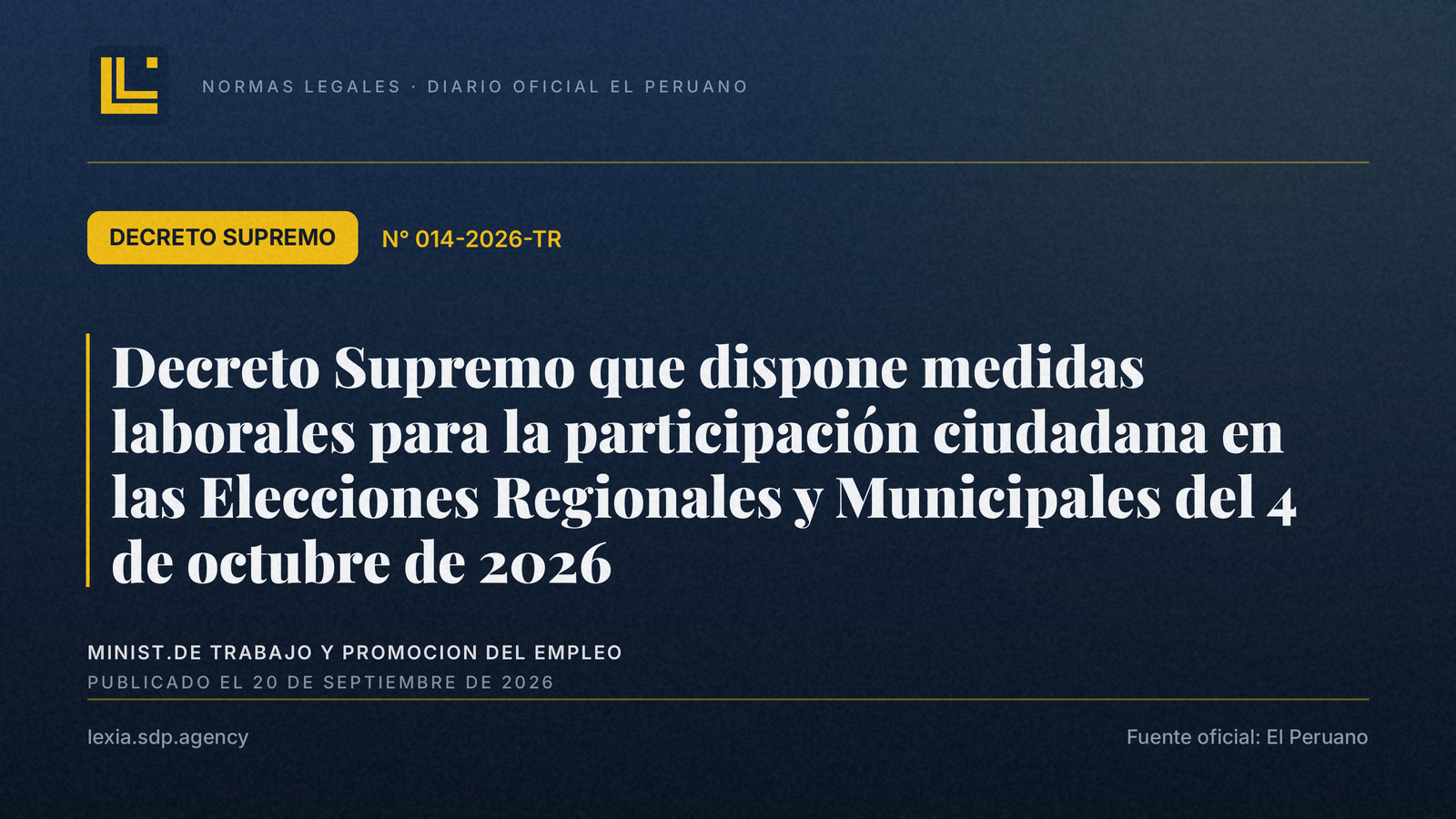Elecciones oct. 2026: obligaciones laborales que ya corren