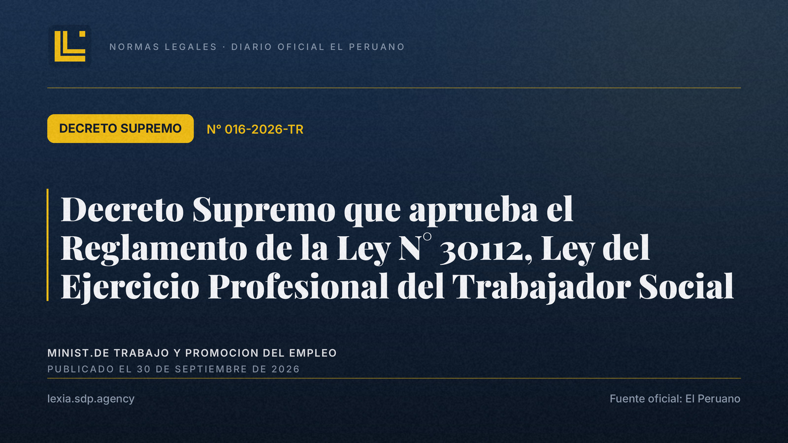 Reglamentan el ejercicio profesional del Trabajador Social