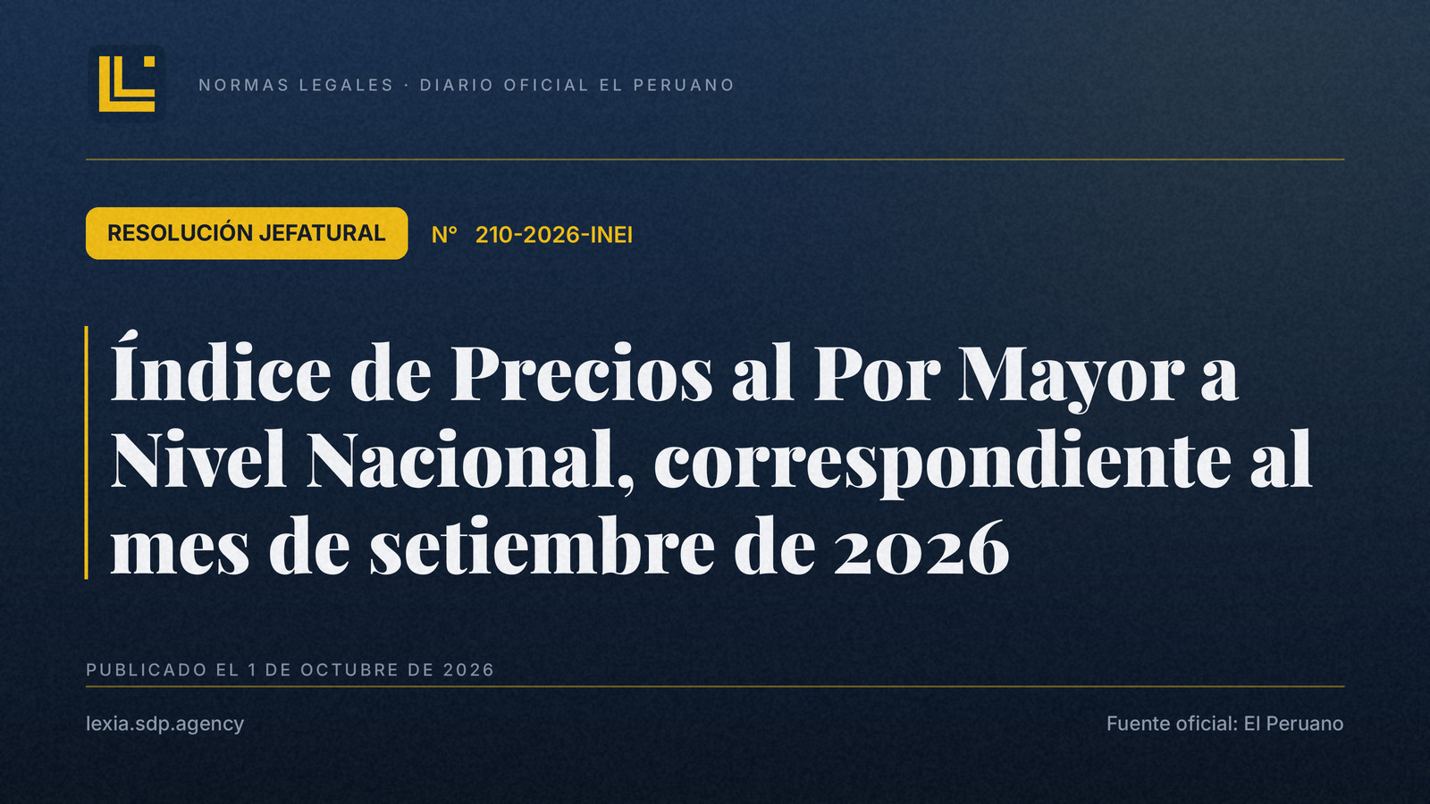 INEI publica IPM de setiembre 2026: revisa tus cálculos de actualización