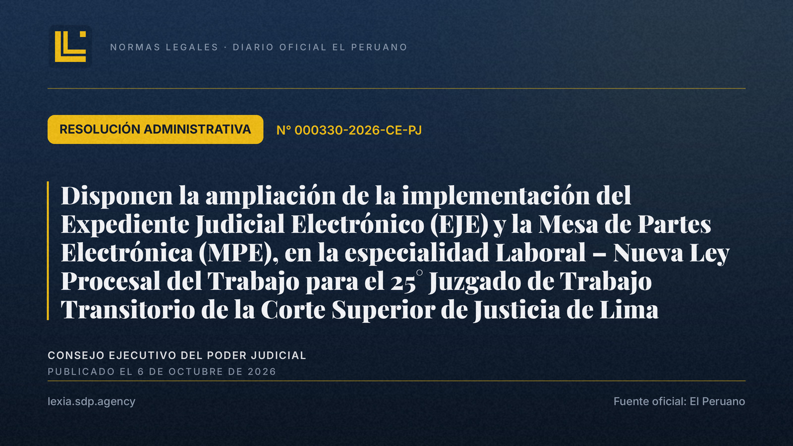EJE y MPE llegan al 25° Juzgado de Trabajo Transitorio de Lima